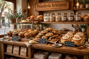 HOME panaderia artesanal bakery display